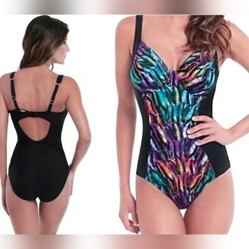 Panache Tallulah Underwire One-Piece Swimsuit 32G Multicolor Supportive